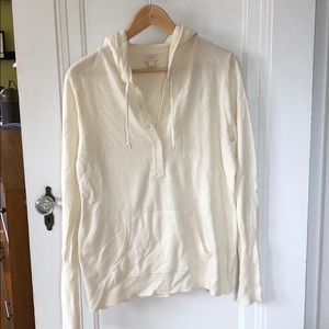 Jcrew cream hoodie sweater